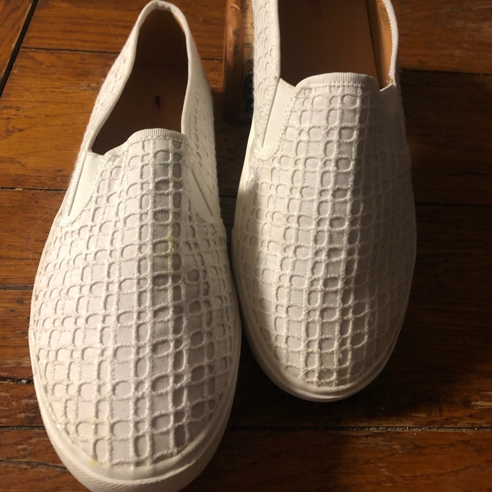 J.Crew women’s size 9 white loafers